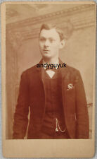 CDV DAPPER YOUNG MAN ASHER EDINBURGH HANDSOME VICTORIAN ANTIQUE PHOTO picture