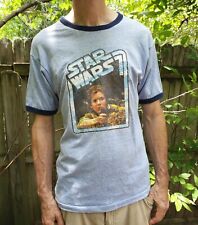 Super Rare Vtg 80s Star Wars T-Shirt Princess Leia With Gun 1977 M picture