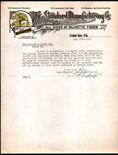 1920 Cedar Key Fl - Standard Manufacturing Co - Palmetto Fibres Letter Head Bill picture