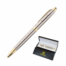 Personalized Pen, Elegant Engraved Pen. Luxury Customized Silver and Gold Pen picture
