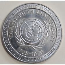 United Nations Official 25th Ann 1945-70. Commemorative Medal Sterling Silver. picture