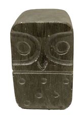 Vintage DIMU Soapstone Hand Carved Owl By Sculptor Dieter Muckenheim 2x3.5 Inch picture