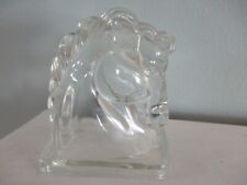 Vintage Federal Glass MCM Equestrian Trojan Horse figural  head display single picture