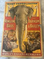 Ringling Bros Barnum & Bailey Circus Poster  1971 Reissue P-127 Big Menagerie picture