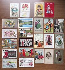 23 Antique Postcard Post Cards 1908-1937 Interesting Funny Content Junk Journal picture