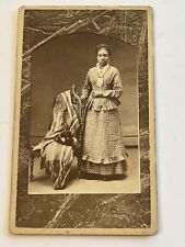 BEAUTIFUL🇺🇸RARE 1875 CDV PHOTO of WELL DRESSED AFRICAN AMERICAN WOMAN LQQK picture