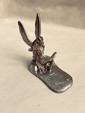 Gallo Pewter Toe Pointing Fairy, She Is Approx. 1 1/2” X 2 1/2”. Signed & picture