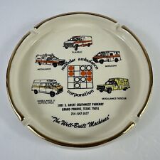 Vintage Modular Ambulance Corporation Round Ashtray The Well Built Machines Rare picture