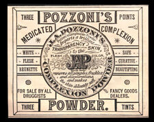 RARE 1891 POZZINI'S COMPLEXION POWDER Great Graphics Orig Beauty PRINT AD picture