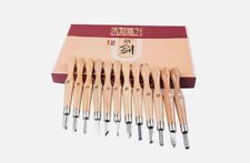 12pcs Wood Carving Hand Chisel Tools Set Woodworking Professional Steel Gouges picture