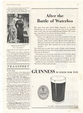 1935 Guinness Beer Print Ad: Drinking Guinness after Battle of Waterloo - 1815 picture