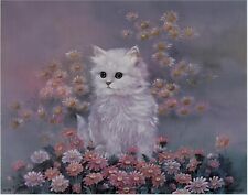 (8 x 10) Art Print AN1266 L. CHANG White Cat picture