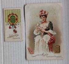 VTG LOT OF 4 - 1890S - 1900S HUYLER'S SPARROWS CHOCOLATES ARMOUR AD TRADE CARDS picture