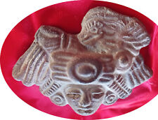 Pre-Mayan OLMEC Ceramic Human Head Figurine Mesoamerican Zapotec Sculpture picture