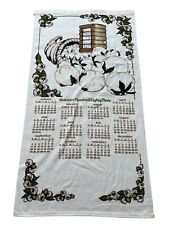 Vtg Linen Kitchen Towel Calendar 1983 Advertising Cotton Bale 28 x 17 picture