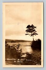 RPPC Maine, Sunset Scene, Lake Vintage Postcard picture