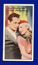 ROBERT MONTGOMERY ANN HARDIN 1935 CARRERAS FAMOUS FILM STARS #74 EX NO CREASES picture