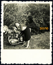 HOREX REGINA, woman w motorbike, motorcycle, Neuötting, Vintage Photograph, picture