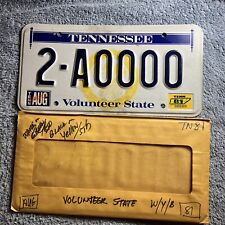 1981 Tennessee Sample License Plate 2-A0000 picture