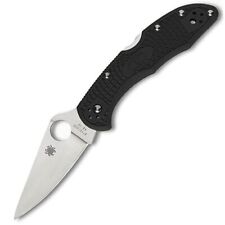 Spyderco - Delica 4 Lightweight Folding Knife, Black Flat Ground, Plain picture
