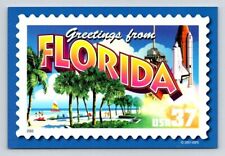 Greetings From Large Letter Florida Postcard picture