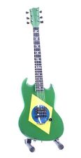 Miniature Guitar MAX CAVALERA  - SEPULTURA with free stand BRAZILIAN FLAG picture