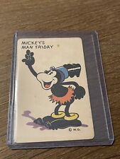 1935 WHITMAN WALT DISNEY PRODUCTIONS 🎥 MICKEY’S MAN CARD GAME PLAYING CARD picture