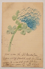 1907 Antique Embossed Flower Postcard Divided Back  Posted picture