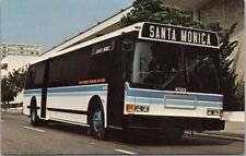 Vintage 1960s SANTA MONICA California Bus Postcard 