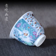 Hand-painted Doucai Window Peach Blossom Seawater Master Cup Jingdezhen Ceramics picture