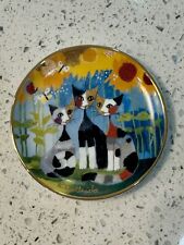 Goebel Miniature Signed Plate. Semi-abstract cats. Signed by R. Wachtmeister. picture