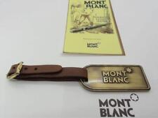Stored Item Vintage Genuine Leather Metal Tag Name Keychain Montblanc picture
