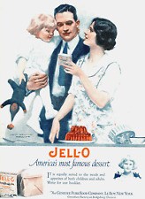 1924 Original Jell-O Ad. John Newton Howitt Art. Genesee Pure Foods Lg Color Pg picture