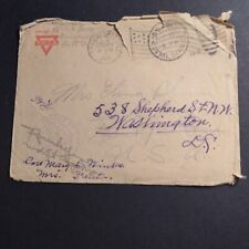 Censered Soldier's Mail Cover From WW1 YMCA Contributed Stationary. Flag Cancel picture
