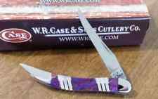 Case XX Custom Cross-Cut  Purple AAA+++ Toothpick Knife #11118 New picture
