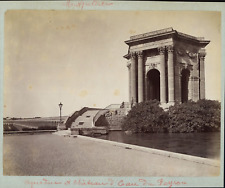 France, Montpellier, Aqueduct and Château d'Eau du Peyron vintage albumen pri picture