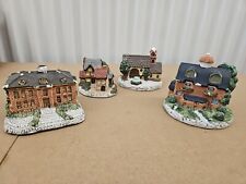 Royal Heirloom Collection Old World Cottage Series Lot Of 4 Vtg Taiwan Winter  picture
