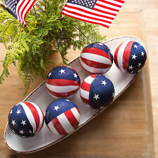 Patriotic Decorative Orbs, Fourth of July, Home Decor, 6 Pieces picture