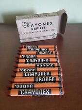 1 Dozen Vintage PRANG Crayonex Refills ORANGE Crayons *11* picture