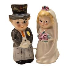 Vintage 1950's Hummel Bride and Groom Wedding Salt and Pepper Shakers Niagara picture