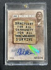 2018 Topps The Walking Dead Jeffrey Dean Morgan Negan Patch Autograph Card 8/10 picture