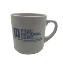 Vintage Coffee Mug First National Bank Marquette MI 125th anniversary 1864 1989 picture