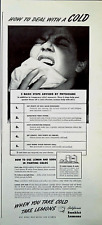 1944 California Sunkist Lemons Fighting Colds Buy More War Bonds Print Ad 169 picture