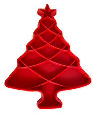 Tupperware Cookie Cutter VINTAGE Christmas Tree Red Plastic 4.75