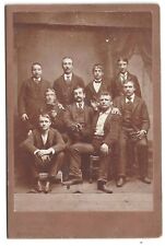 Old Cabinet Photo Group of Men, Braddock Allegheny County, PA Secret Handshake? picture