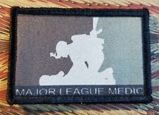 Subdued Major League Medic Morale Patch Tactical Military Army Hook Badge USA picture