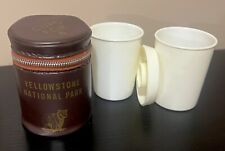 Vintage Yellowstone National Park Stacking Cups Set W/ Zipper Pouch Souvenir picture