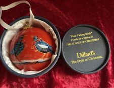 2010 DILLARDS FOUR CALLING BIRDS FOURTH  12 DAYS OF CHRISTMAS TREE ORNAMENT NEW picture