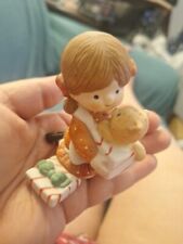Vintage Enesco Country Cousins Sara Christmas Kitten Present Gift 1987 Figure picture