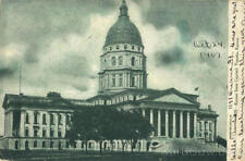 Topeka,KS Kansas State Capitol Shawnee County Postcard 1c stamp Vintage picture